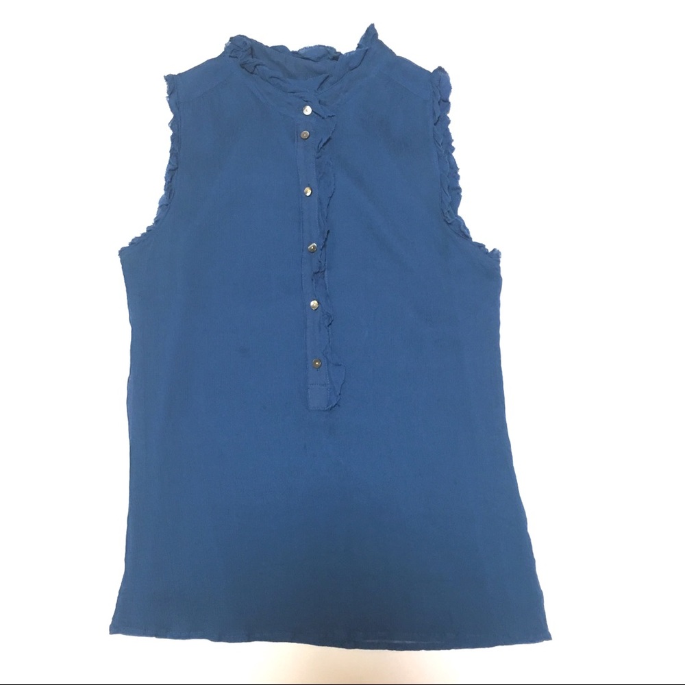 J. Crew Natasha Crinkled Silk Chiffon Blouse SZ 6. - Picture 4 of 7